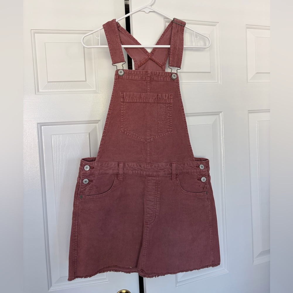 Aerie Dusty Rose Denim Overalls